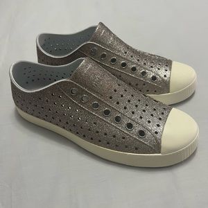 Native Silver Glitter Slip on Shoe
